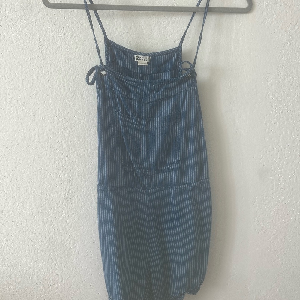 Billabong Blue Striped Jumpsuit